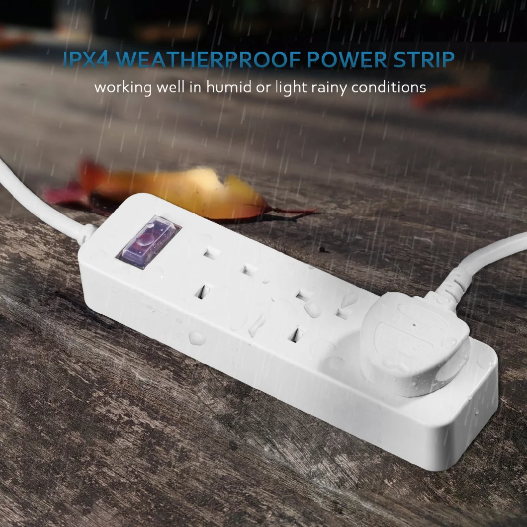 Factory Supply Extension Lead Waterproof UK Overload Protection Extension Socket