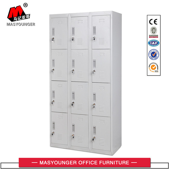 12 Compartment Steel Locker with Handle and Key