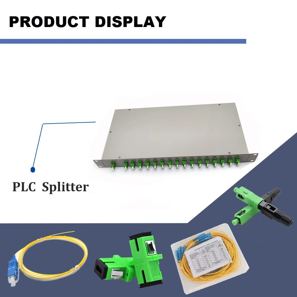 FTTH ODF Rack Mount 1X8 1X16 PLC Splitter Cable Distribute Box Fiber Optic Splitter
