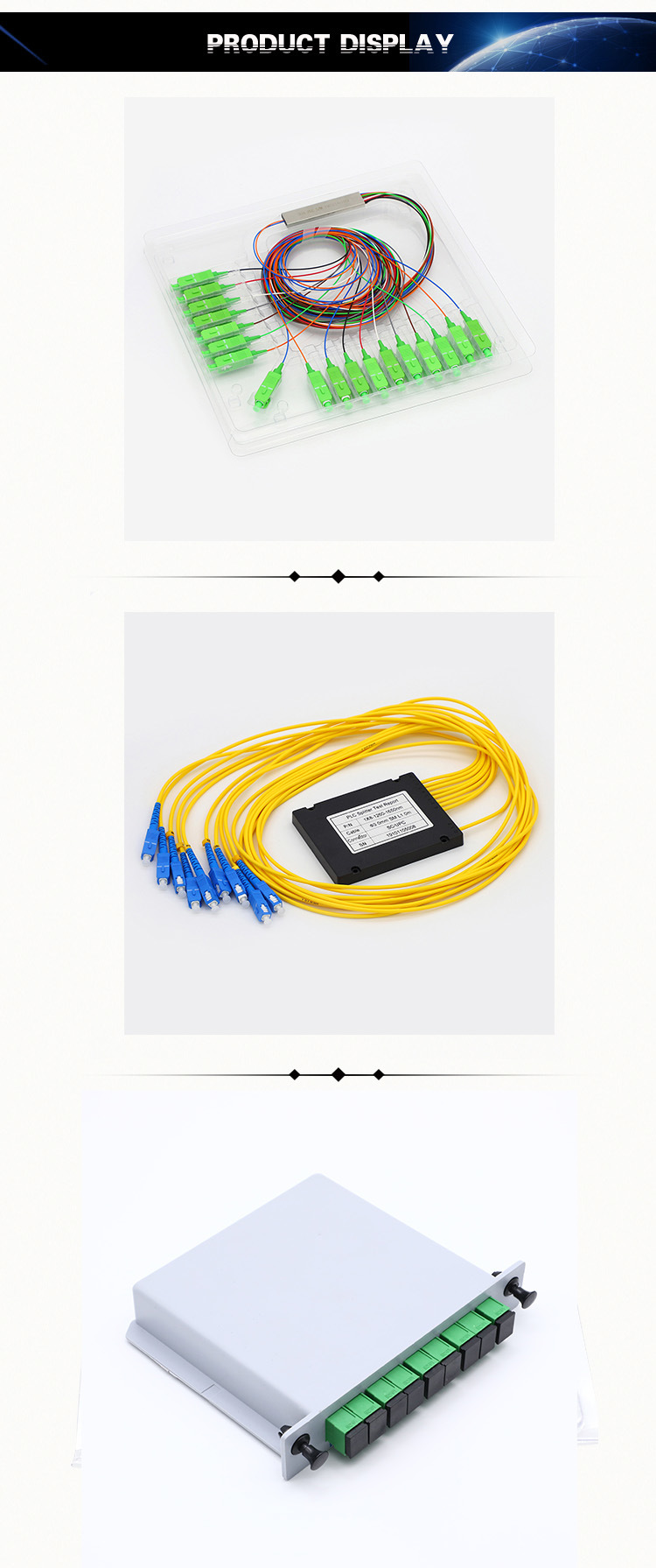 Good Quality Blockless Optical Fibre Cable Splitter