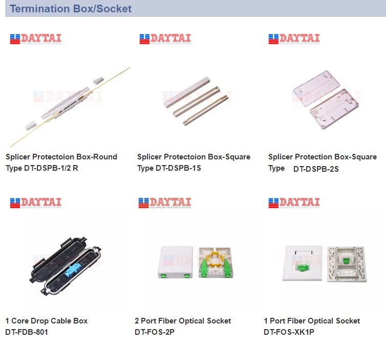 2 Core Splicer Protection Box FTTH Mini Fiber Optic Terminal Box/Socket