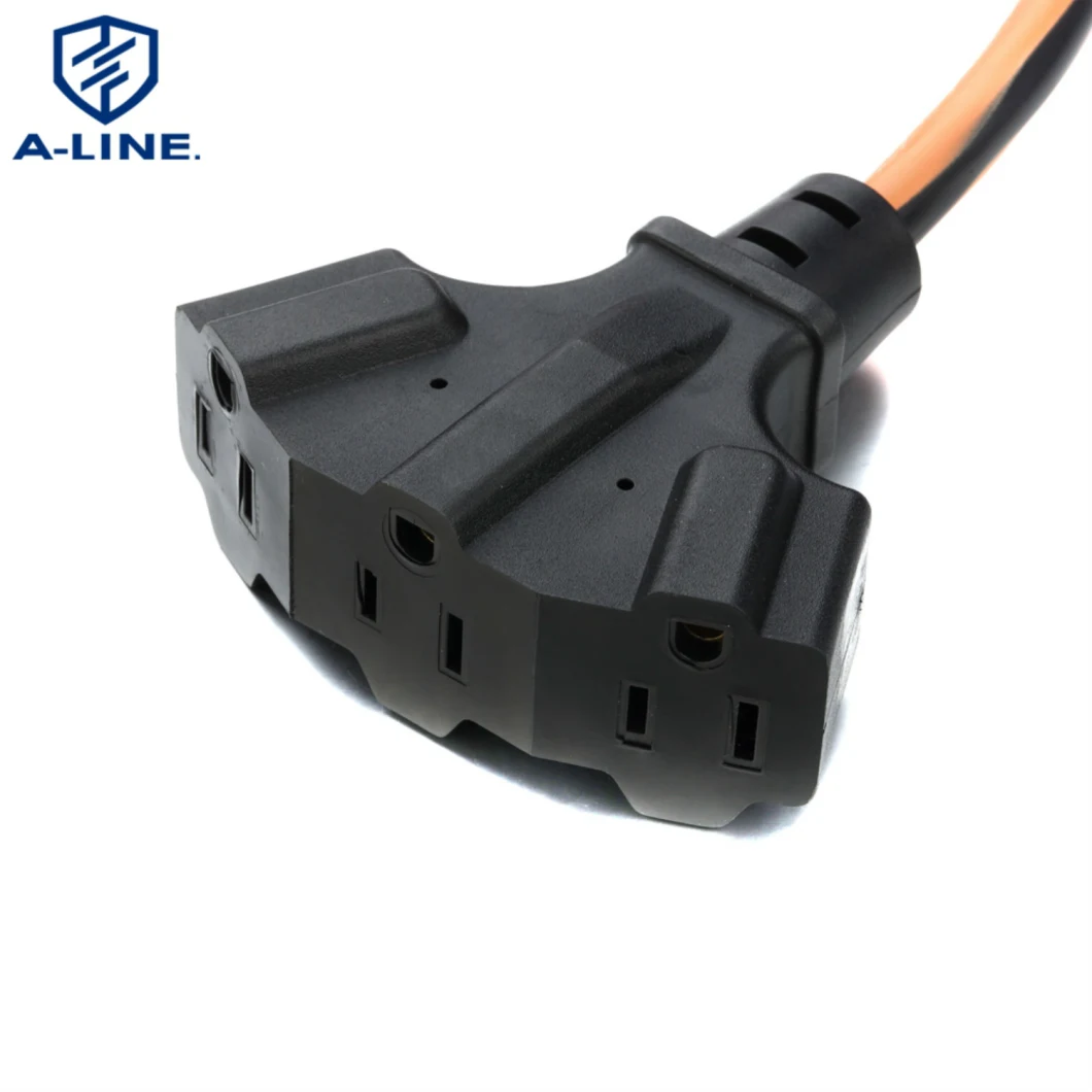 Factory Price Us 3 Pin Multi Socket Power Extension Cord