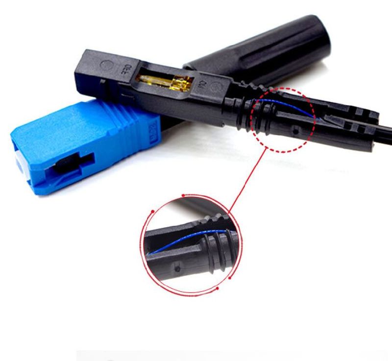 FTTH Fast Connector Drop Cable Sc Upc Optical Fiber Fast Connector