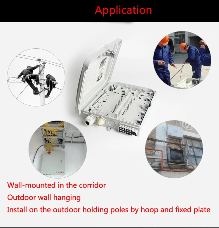 Wall-Mounted ODF Box 12 Cores Outdoor Fiber Optic Terminal Box