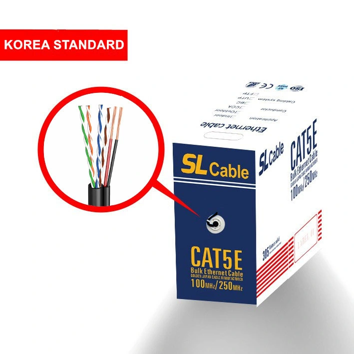 Factory Ethernet Cable Cat5e with Power Cable CAT6 CAT6A Fluke Pass Outdor Indoor Network LAN Cable