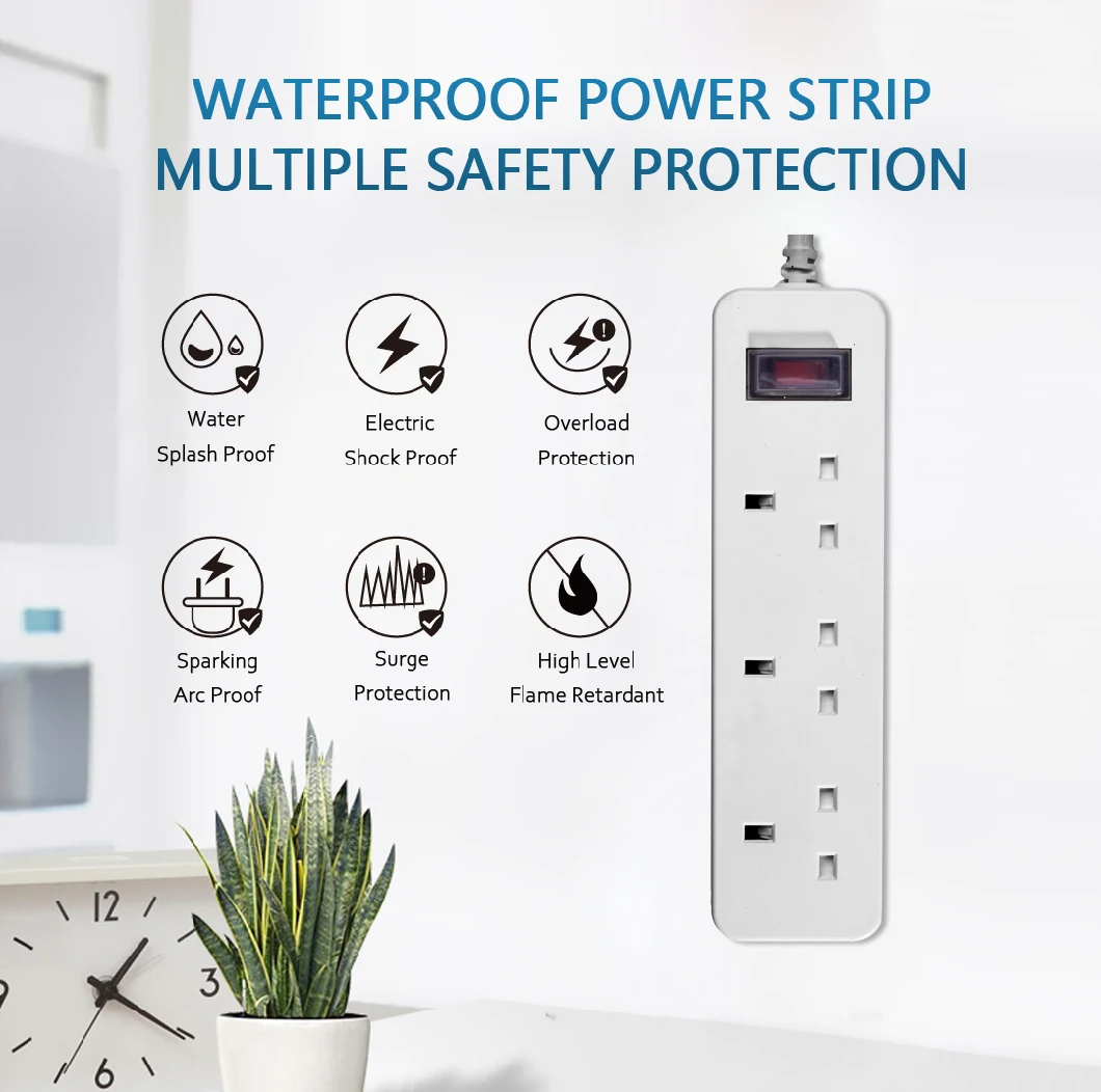 Amazon Extension Lead Power Supply UK Overload Protection Extension Socket