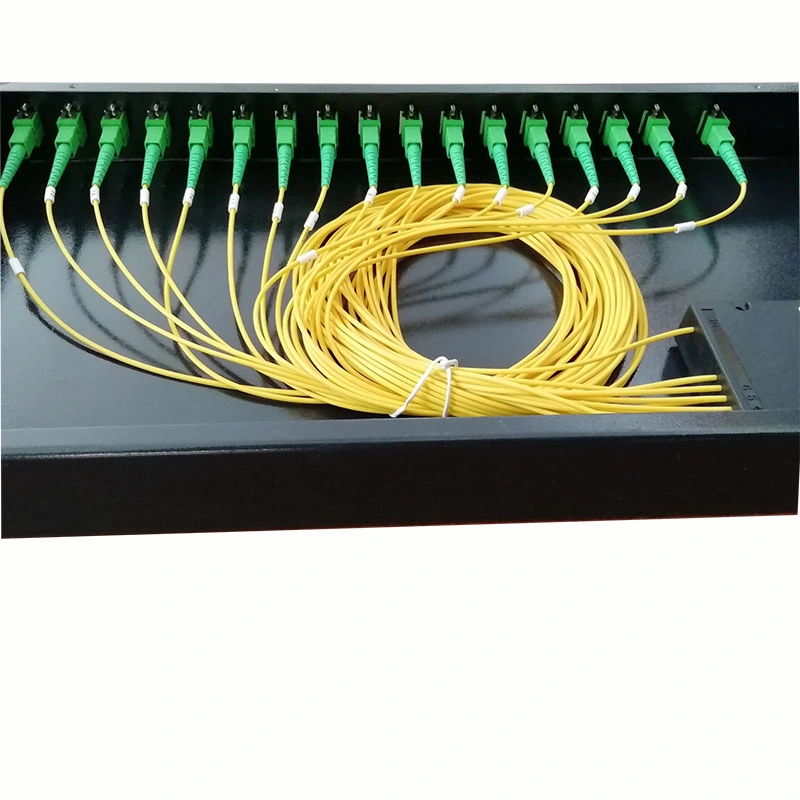 FTTH ODF Rack Mount 1X8 1X16 PLC Splitter Cable Distribute Box Fiber Optic Splitter
