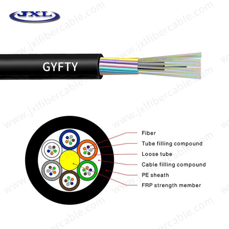 4 6 8 12 16 24 Core Armoured Cable Steel Wire Strength Member GYXTW 12 Core Fiber Optic Cable