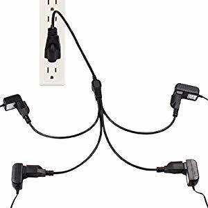 1 to 4 Power Extension Cord Cable 3 Prong Spliter Cable 4 in 1 US Plug AC Power Cord with Switch