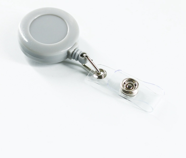 Factory Round Shape Epoxy Logo Retractable Pull Badge Reel