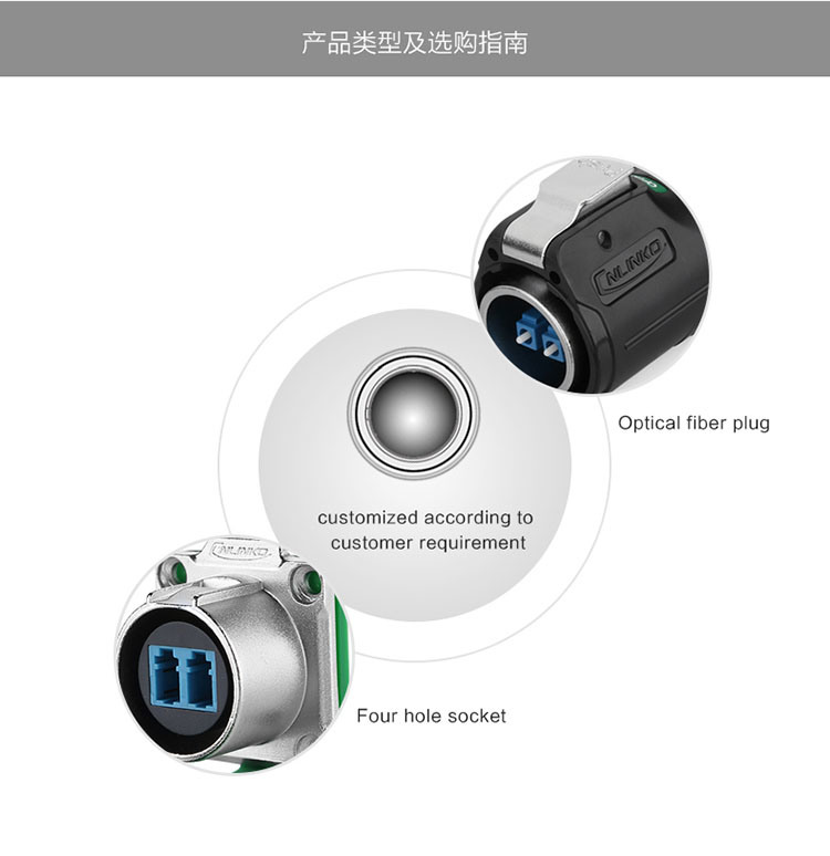 Fiber Optic Cable Connectors/Optical Fiber Cable Connectors for Monitor, Thermal Sensor