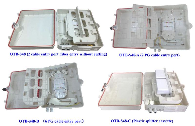 IP65 48 Core Plastic FTTH Fiber Optical Fibre Terminal Box