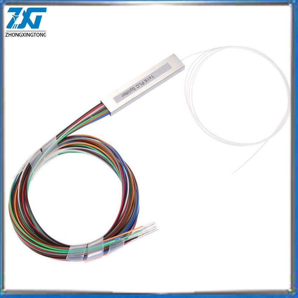 1X4 Steel Tube Fiber Optic Splitter No Connector 0.9mm Cable Diameter PLC Splitter
