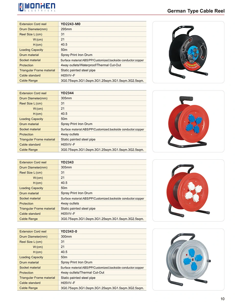 Multifunction Cable Reel/Extension Power Cord Reel Retractable 220V