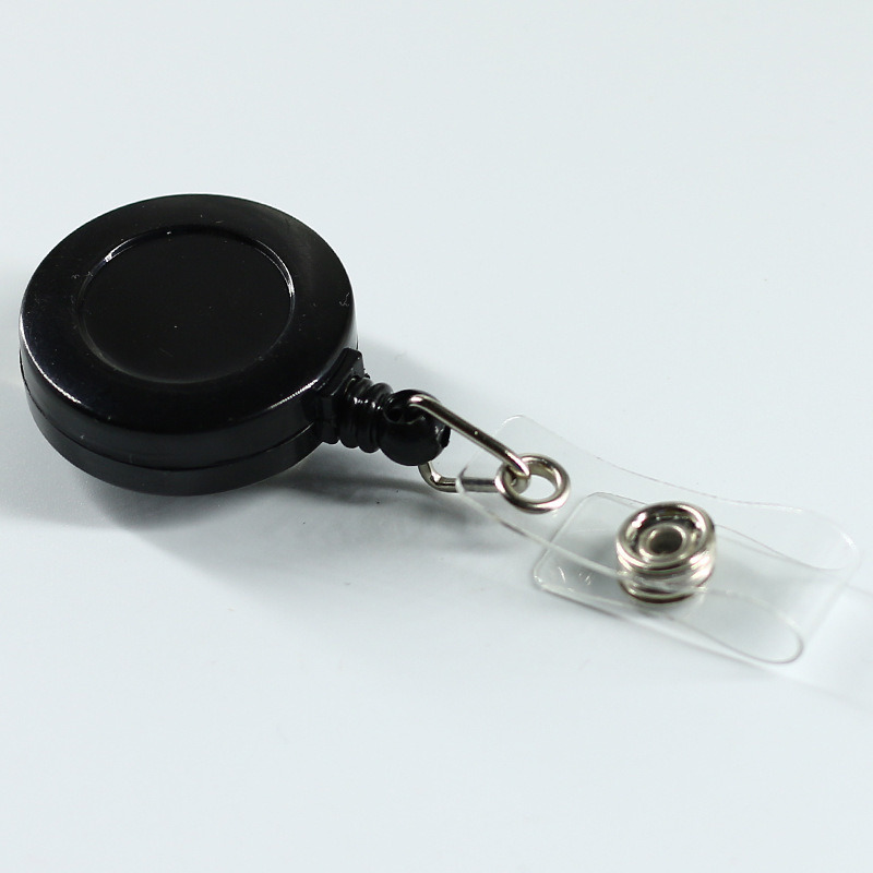 Factory Round Shape Epoxy Logo Retractable Pull Badge Reel