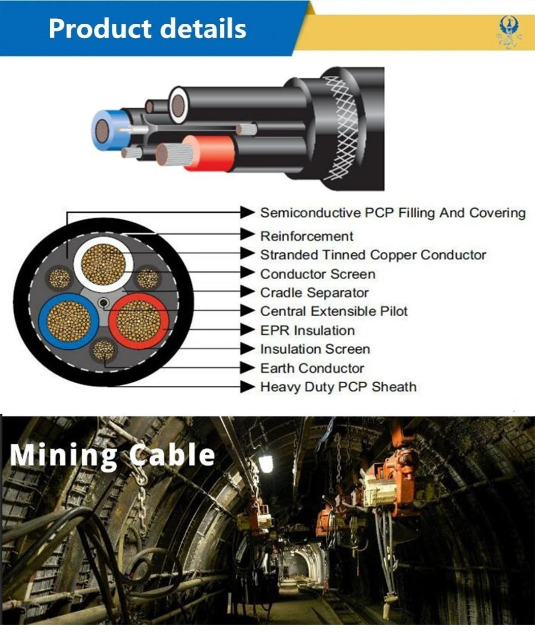 AS/NZS 1802 Reeling & Trailing Cables 260 1.1 to 11kv Rubber Mining Cable