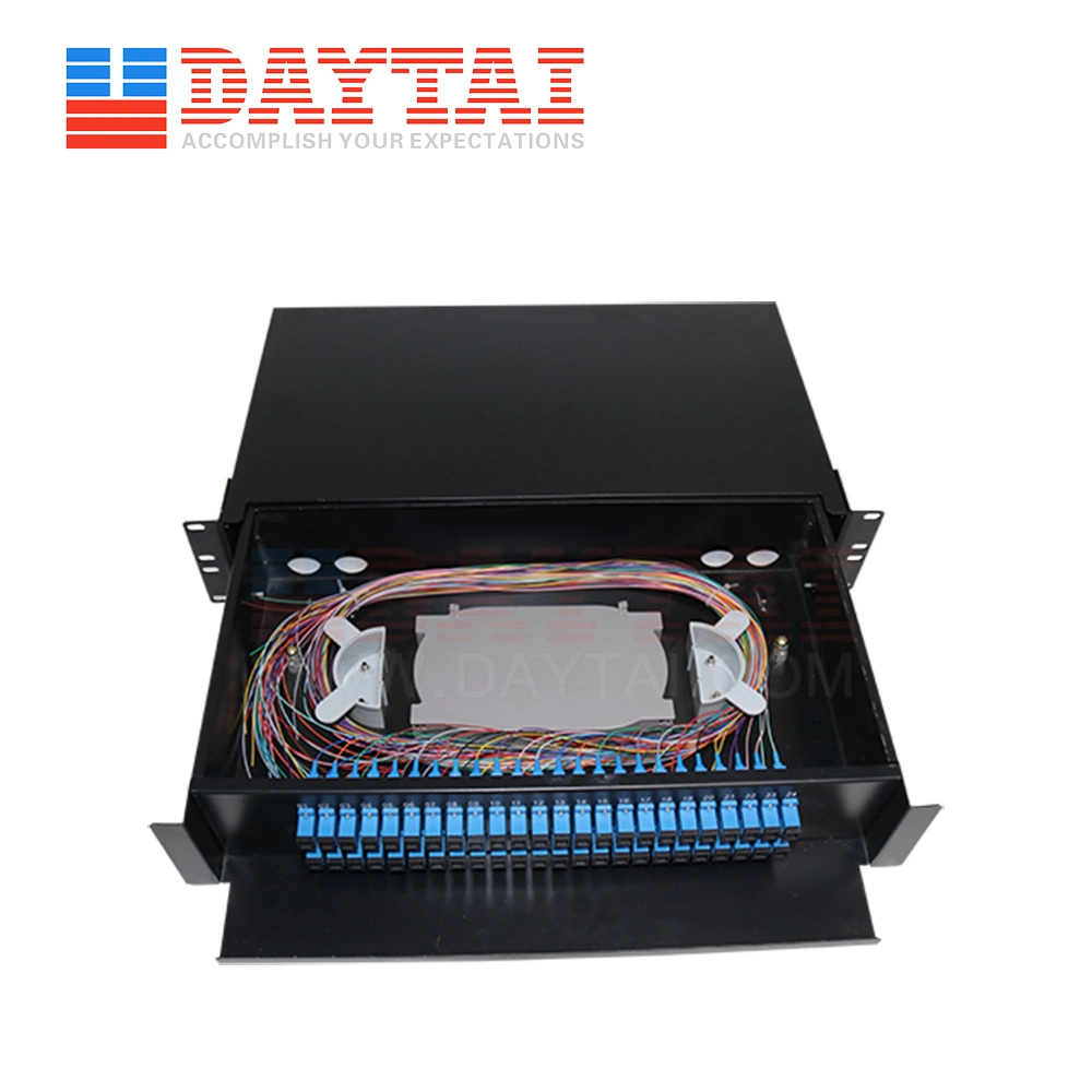 48 Port ODF 1u Sc LC FC Duplex Fiber Optical Distribution Frame Patch Panel