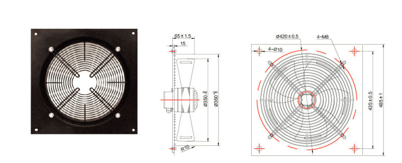 CCC Certificated Copper Wire Coils Axial Flow Fan (12012038)
