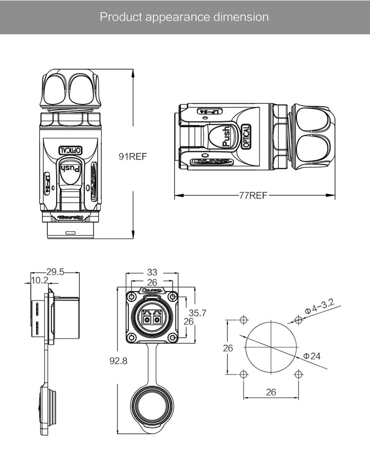 Fiber Optic Internet Connection Connector for Integrated/ LC Single Mode Fiber Optical Cable Connectors