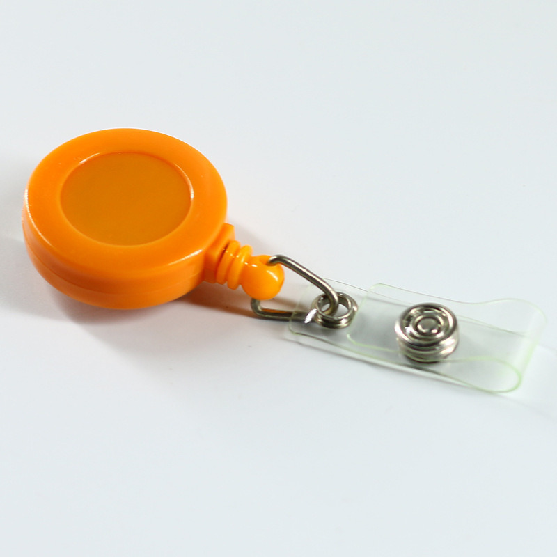 Factory Round Shape Epoxy Logo Retractable Pull Badge Reel