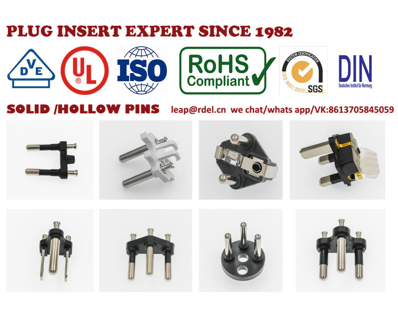 Swiss Sev Plug Inserts/3-Pin Switzerland Insert Plug/Electrical Schuko Plug Insert