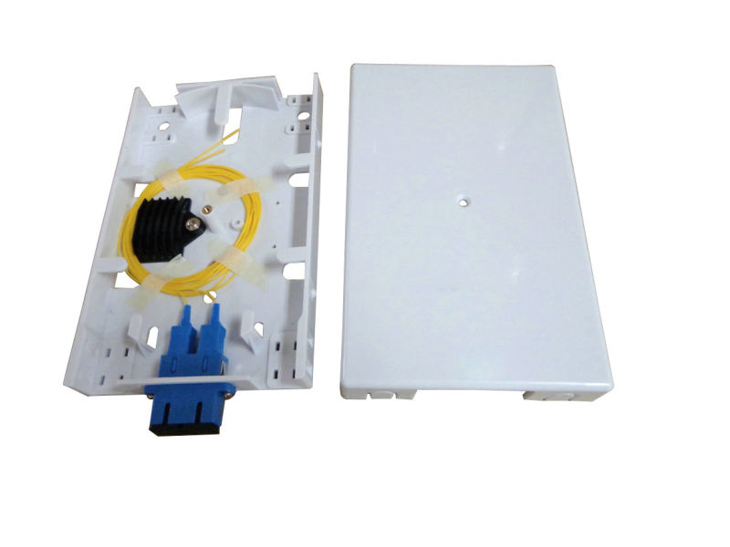 2 Core FTTH Fiber Optic Distribution Box, Terminal Box ABS Indoor FTTH Terminal Box
