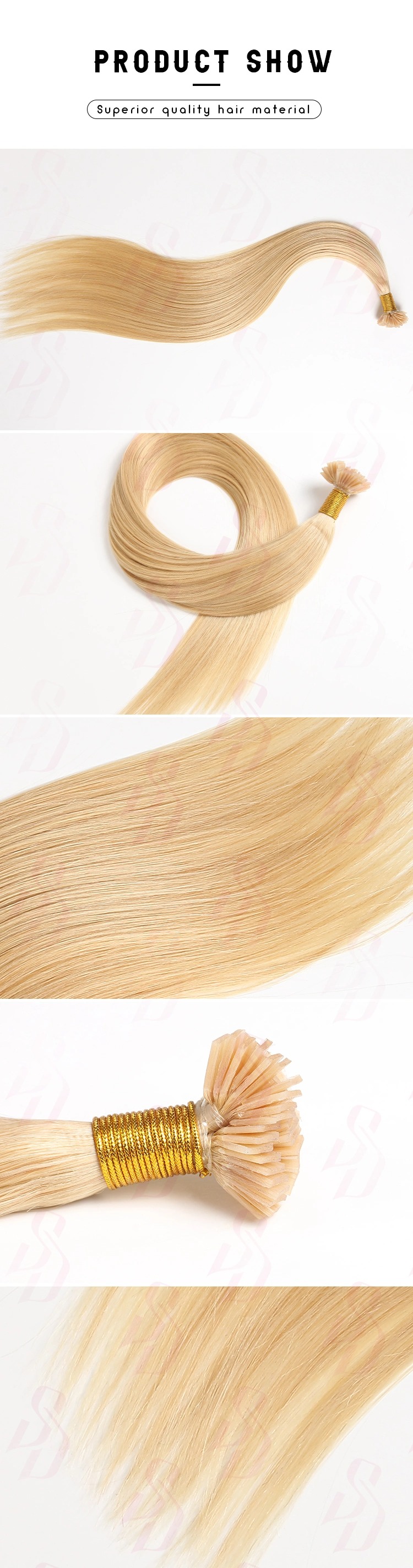 Blonde Color Flat Tip Hair Brazilian 100% Remy Human Hair Weave Extension