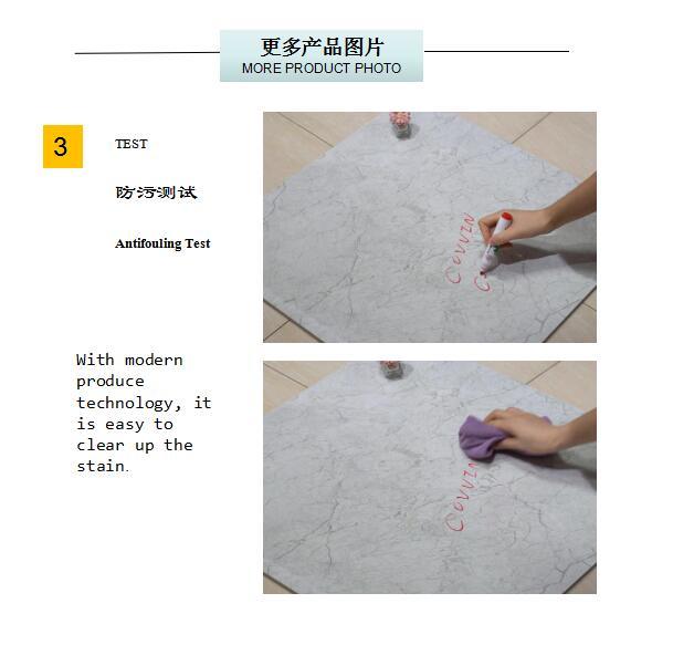 Glossy Marble Building Material Ceramic Floor Tile with Light Color