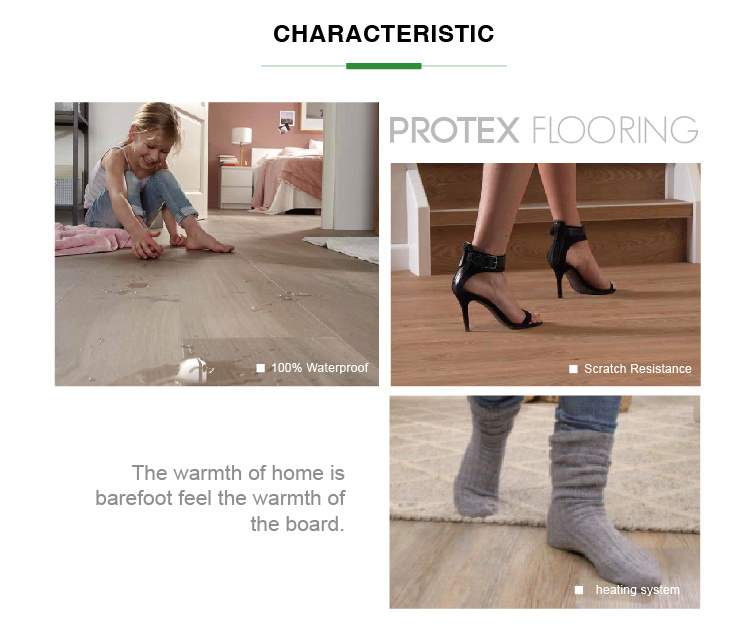 Protex Flooring Indoor Plastic Click Plank Floor Vinyl Flooring Vendor
