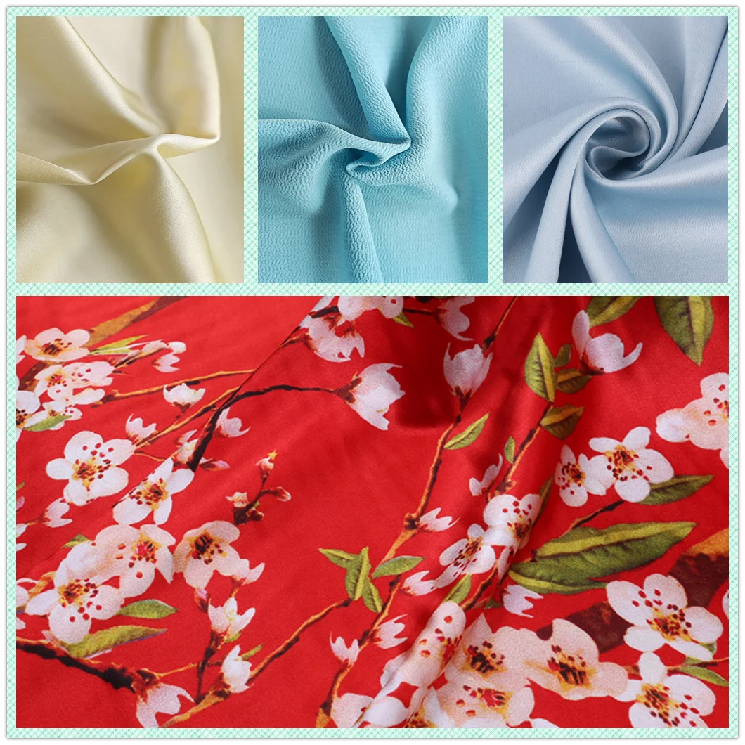 Digital Printed Hangzhou Silk Fabric 16mm Silk Satin Fabric Digital Printing 100% Silk Fabric