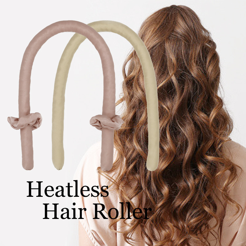 Silk Heatless Hair Curler with Silk Scrunchies Hair Curling Ribbon
