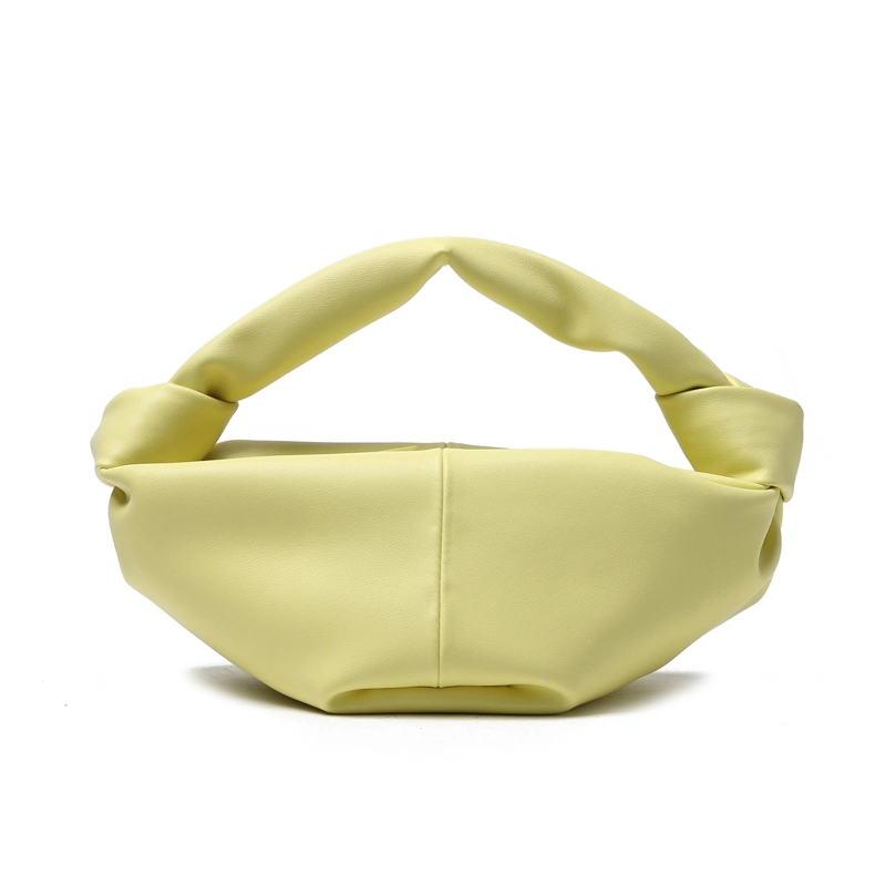 Dumpling Bag Handbag Hand Knotted Bag Shoulder Underarm Bag Genuine Leather Female Bag Mini