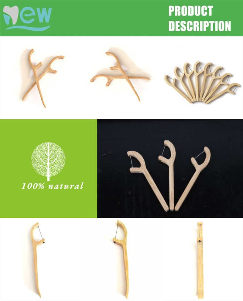 Silk Floss Picks with Natural Bamboo Handle