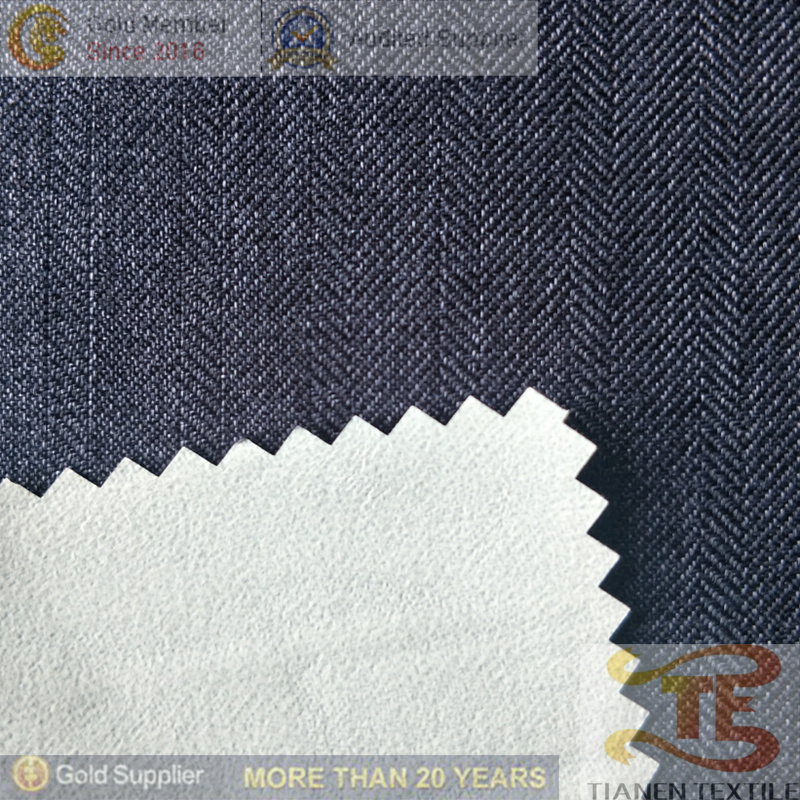 100% Polyester 300d Cationic Herringbone Gabardine Fabric for Garment