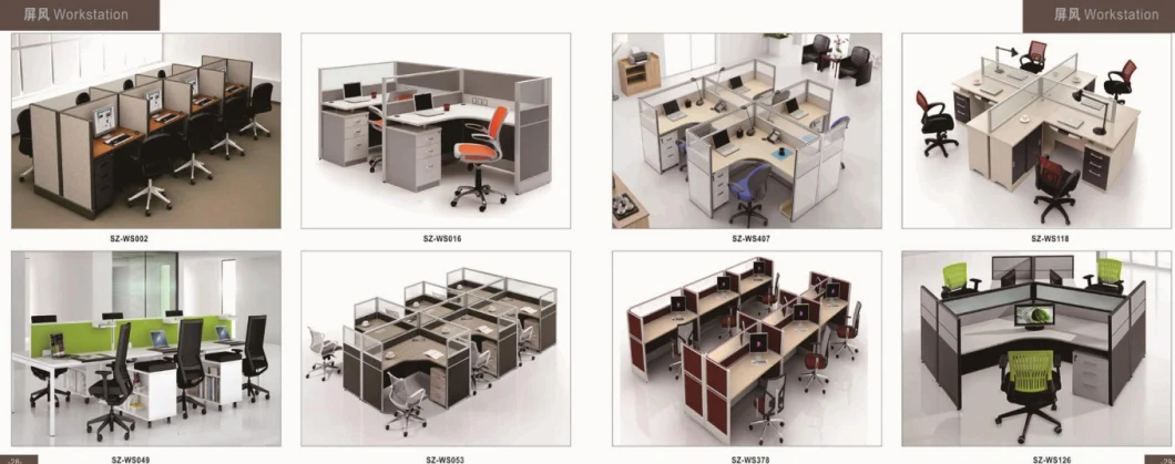 Modern Cheap Pakistani Furniture Round Office Partition Work Station (SZ-WS326)