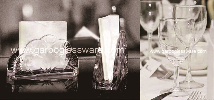 Decorative Handmade Elegant Crafted Glass Tissue Holder GB36001jh