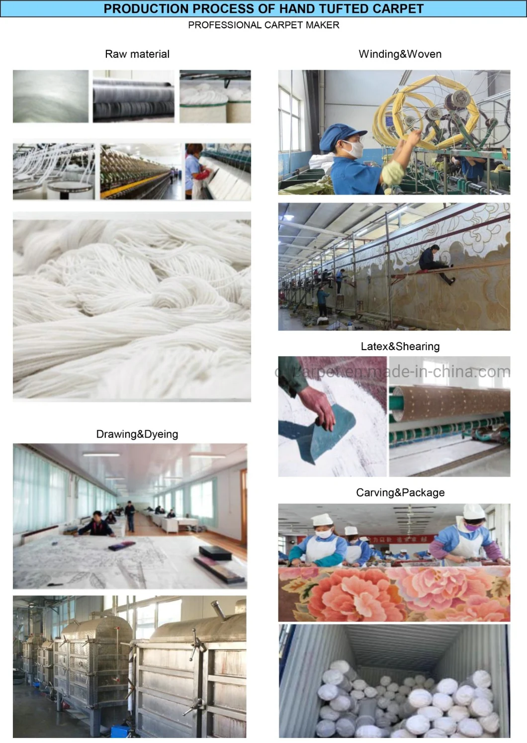 Alfombra de moqueta Tufted a mano para decoración de dormitorio Alfombra
