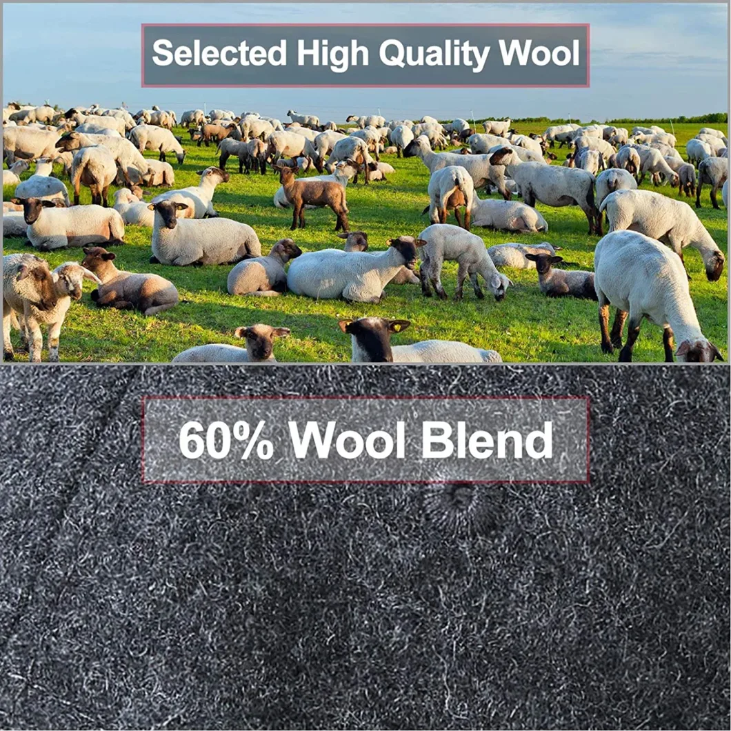 Grey Warm Wool Baseball Caps 60% Wool Adjustable Size