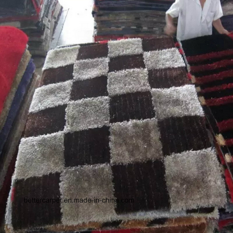 Large Hotel Living Room Long Pile Shaggy Wool Rug