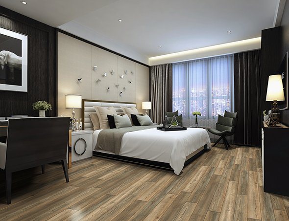 Textured Click and Lock Vinyl Flooring with High Standard
