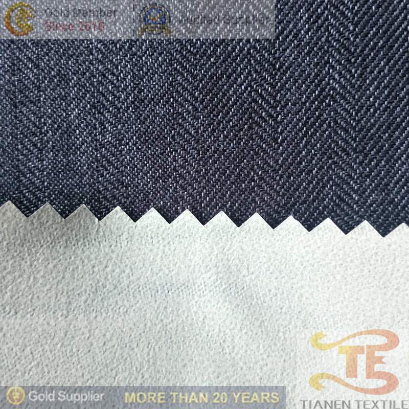 100% Polyester 300d Cationic Herringbone Gabardine Fabric for Garment