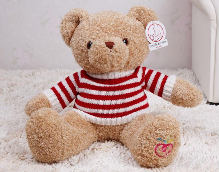 Wearing Shirt Sitting Soft Plush Teddy Bear Toy