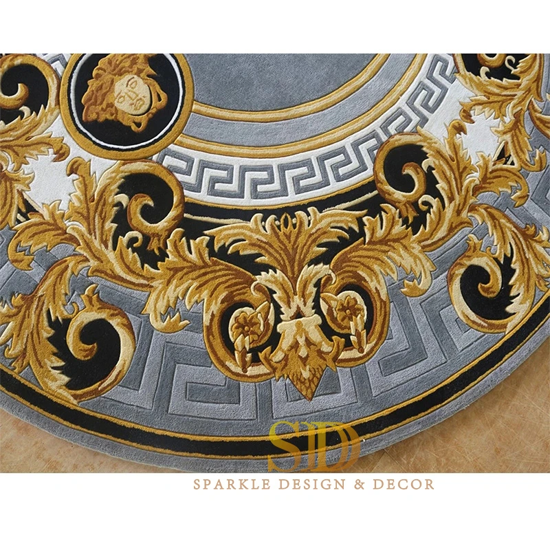 European Style Hand Made Round Wool Rug/Carpet for Dining Room