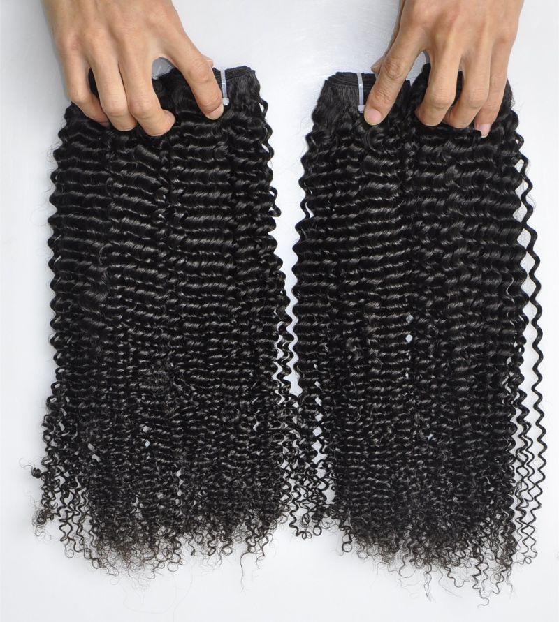 Cambodian Human Virgin Kinky Curly Hair Exrensions