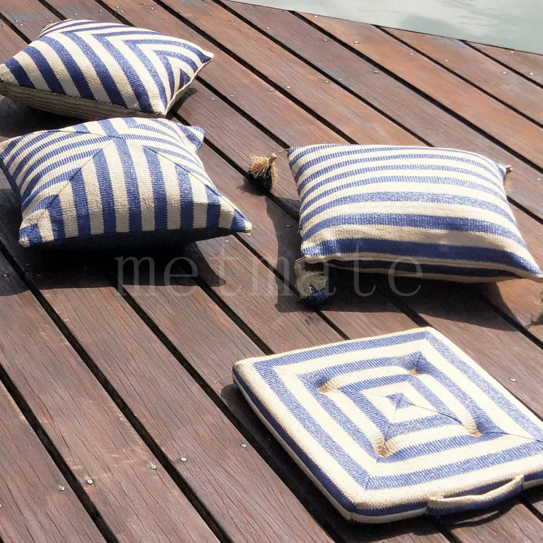 Handmade Blue Outdoor Personalized Throw Pillows