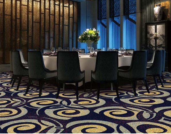 Luxury Fireproof Wool Hotel Axminster Carpet Casino Banquet Hall Wall to Wall Carpet