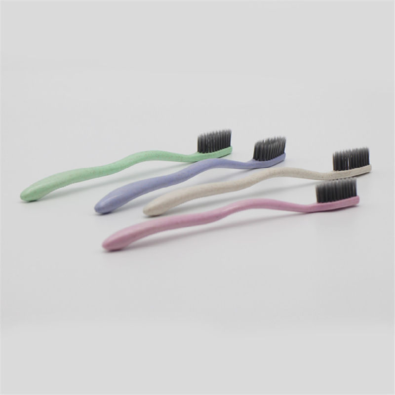 Biodegradable Straw Toothbrush with Bamboo Charcoal Silk