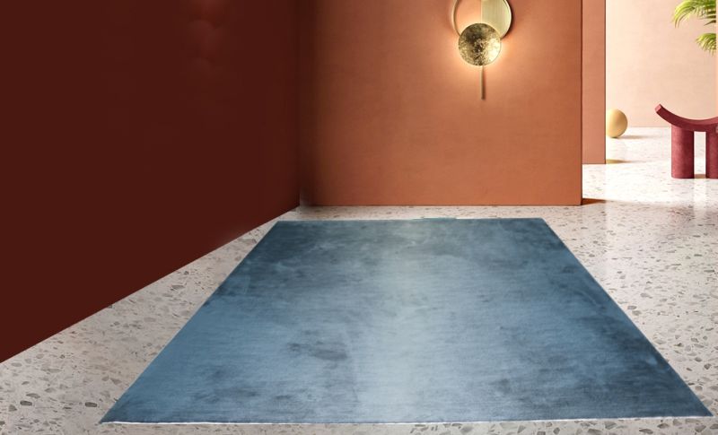Dark to Light Blue Carpet Floor Rugs Home Carpets Wool Rugs