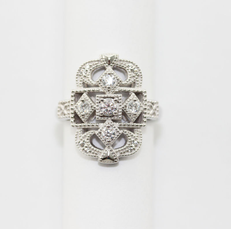 925 Silver Fashion Design Geometric Pattern Individual Ring