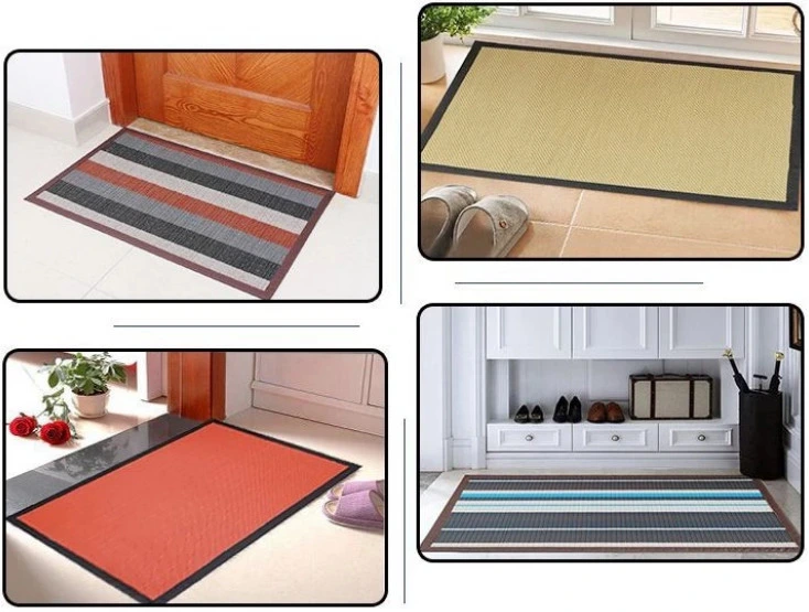 Customized Indoor Durable Washable PVC Picnic Carpet Woven Vinyl Rug
